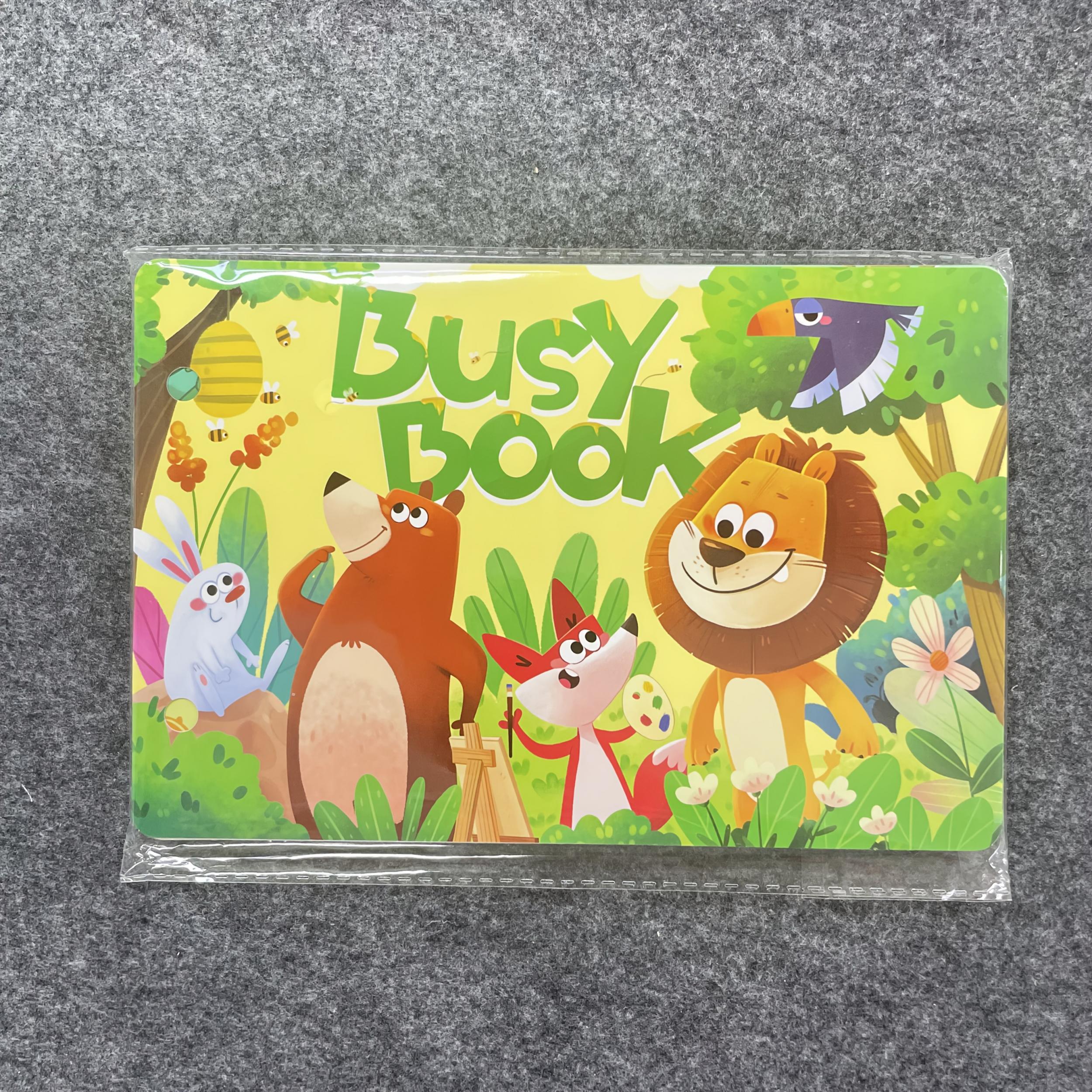 Busy Book Sticker Puzzle Toy - Marine Life, Transportation & School