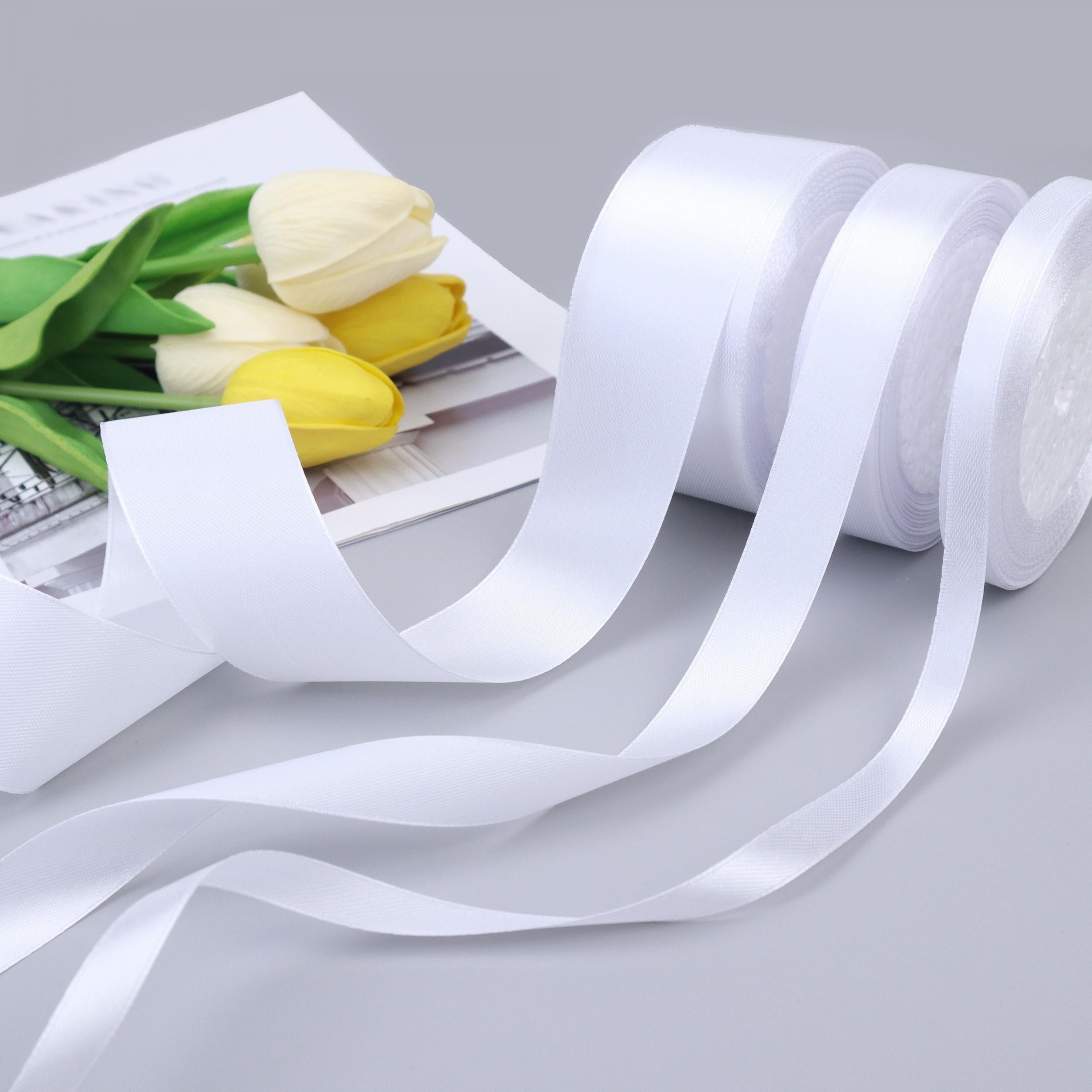 25 Yards Satin Ribbon for Wrapping Bows Crafting Wedding