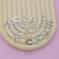 20pcs Antique Silver Charms Horseshoe Spacer Beads Vintage U Shape Loose Beads