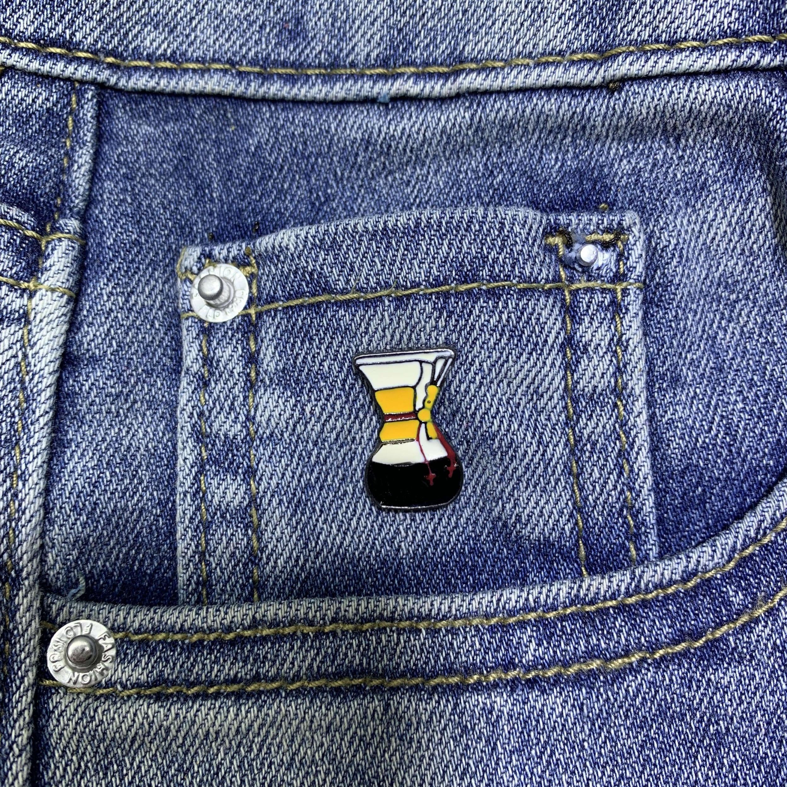 Funky Creative Coffee Series Brooch Pins Cartoon Pin Clothes Bag Accessories