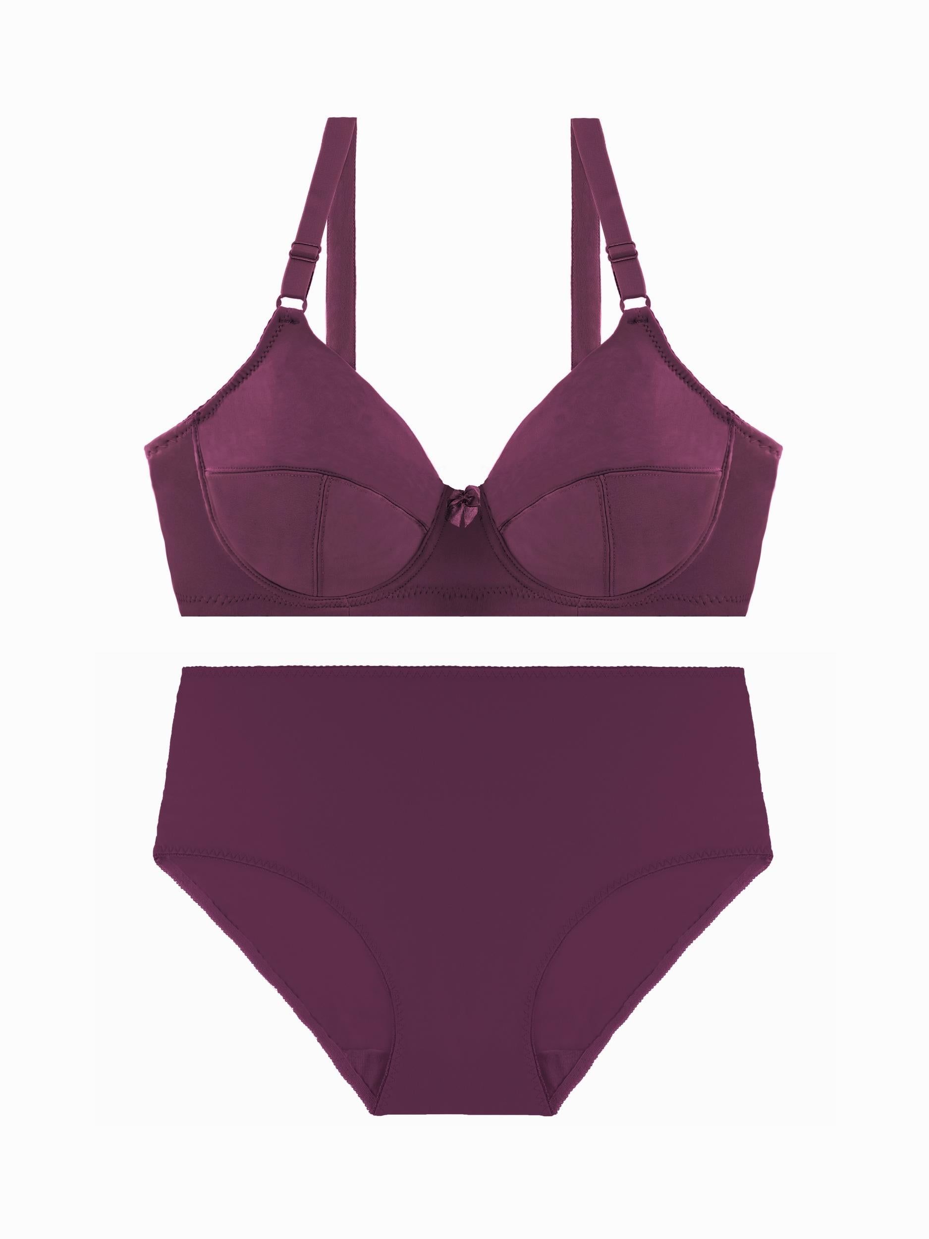  Women's Bow Knot Bra & Panty Lingerie Set