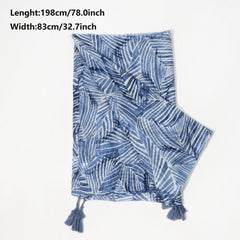 Men's Casual Leaf Beach Vacation Wind Scarf