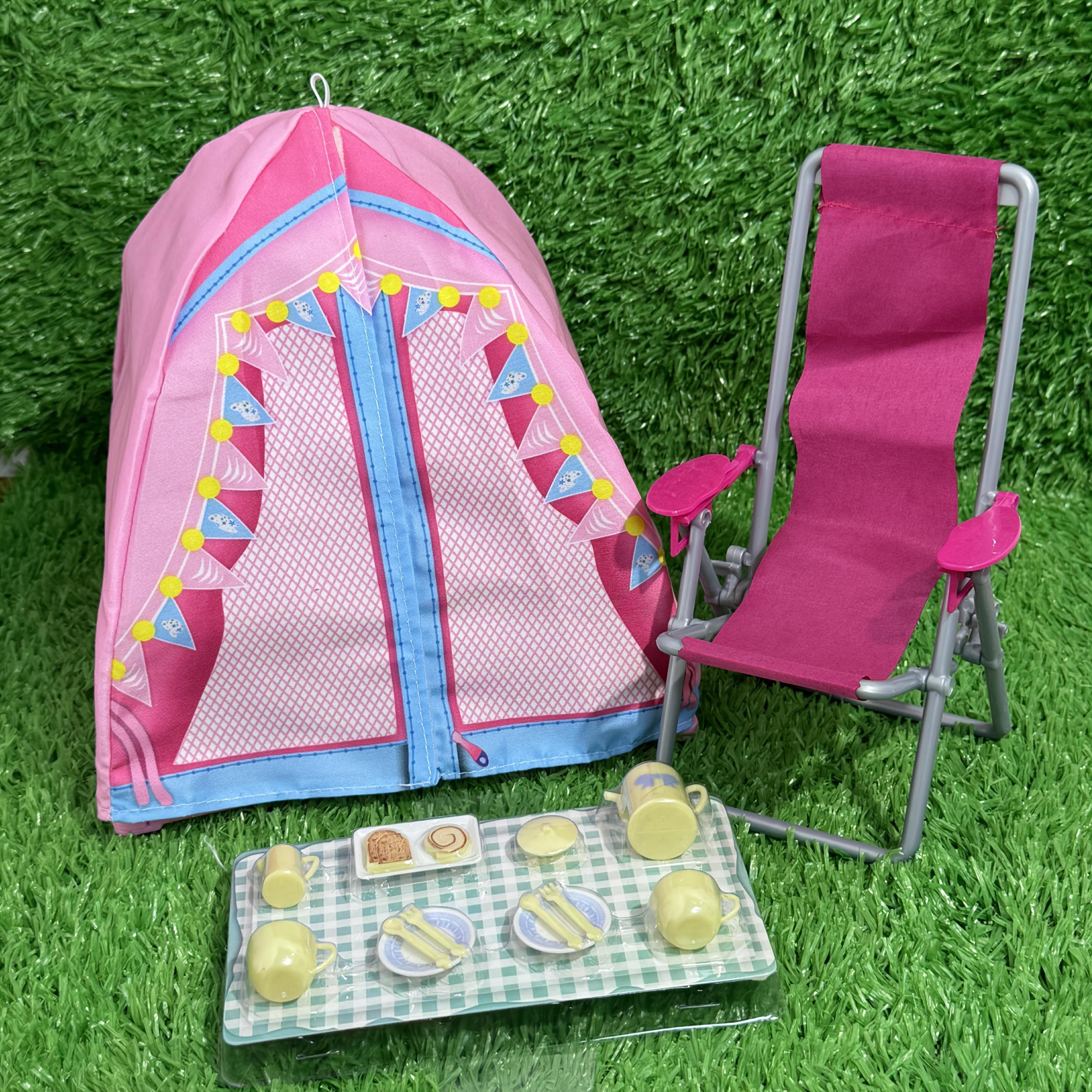 16pcs Dollhouse Decorations Tent Beach Chair Fashionable Camping Accessories