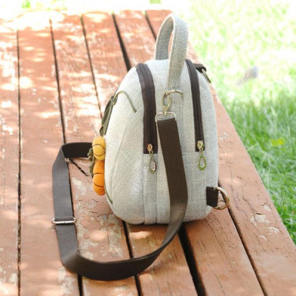 Bohemian Print Mini Handbag with Appliques - Casual Carrier