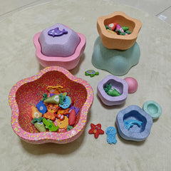 Flower Shaped Stacking Blocks for Kids - Ideal for Beach & Water Play
