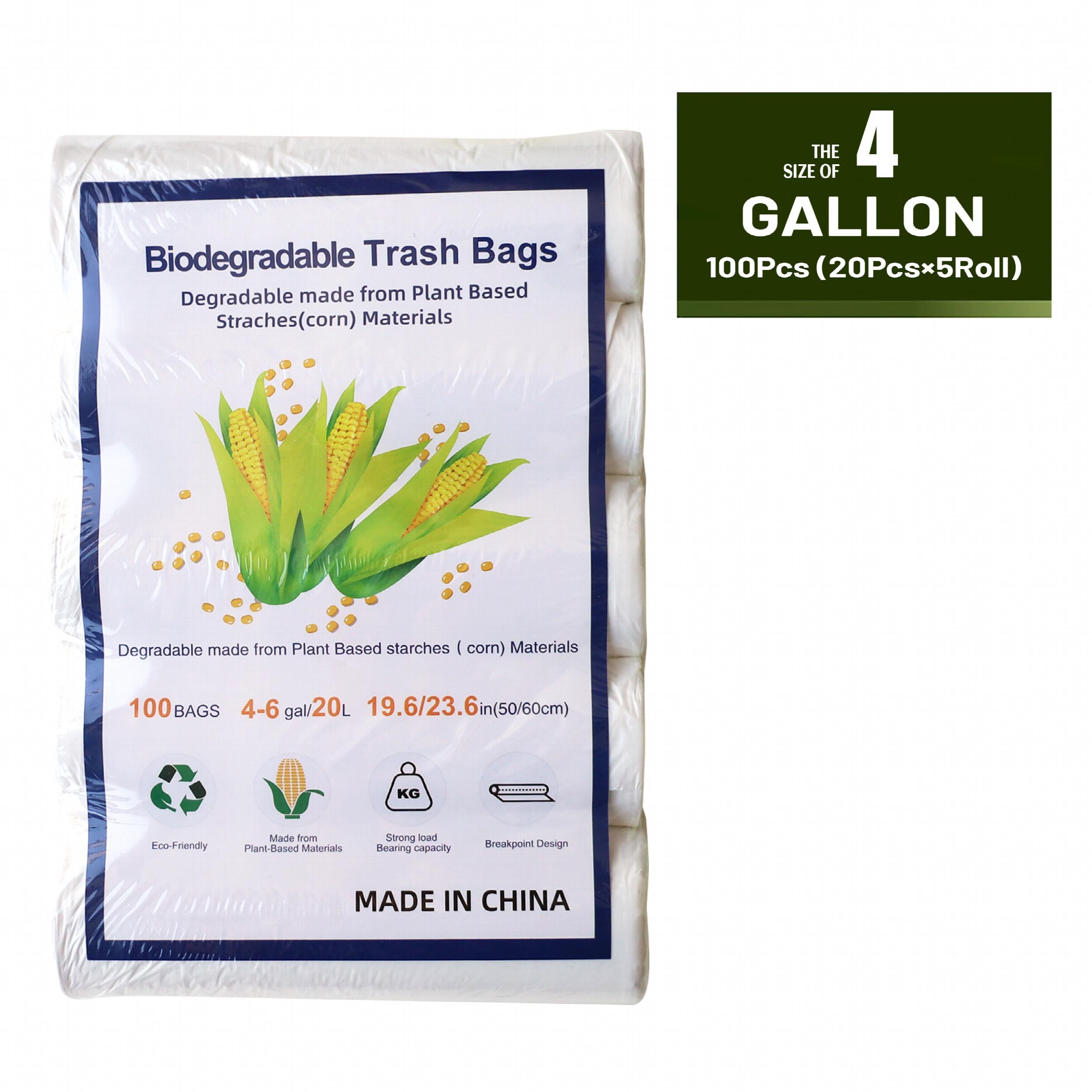 Eco Friendly Disposable Garbage Bags Grass Green Thickened - 120pcs