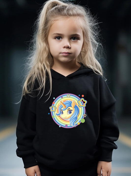 Unicorn Print 2pcs Girls Outfits Spring Fall Outdoor Gift
