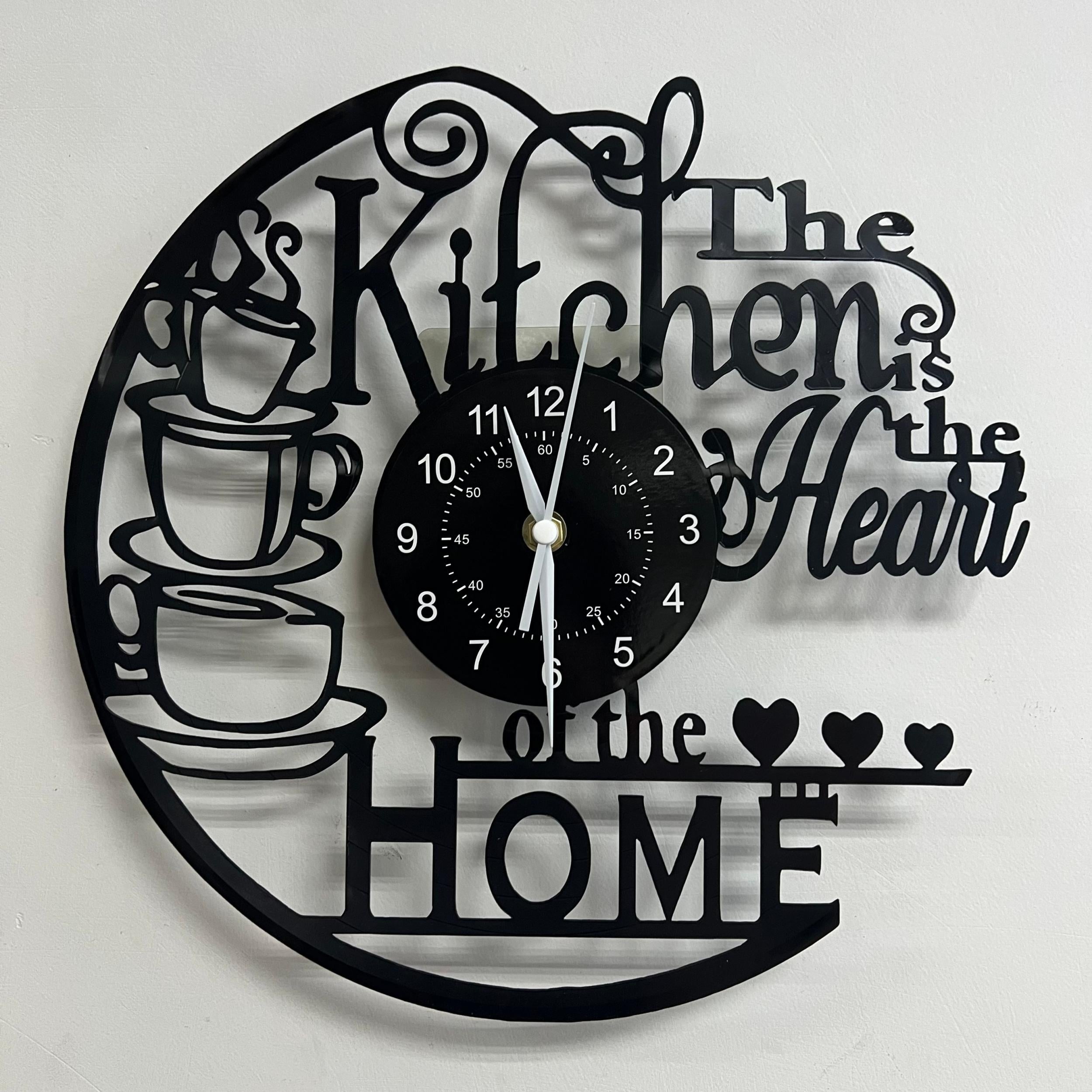 Vinyl Record Wall Clock Kitchen Theme Silent Clock