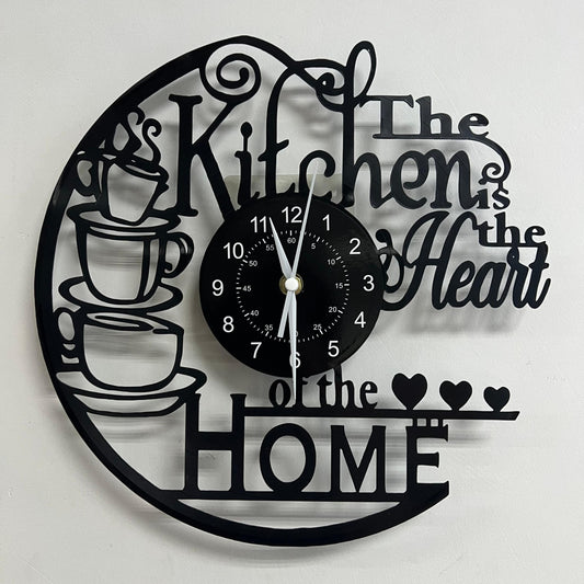 Vinyl Record Wall Clock Kitchen Theme Silent Clock