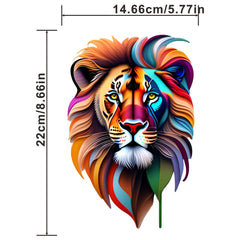 Colorful Lion Head Traveling Retro Decals Transfer Patches Heat Transfer Sticker