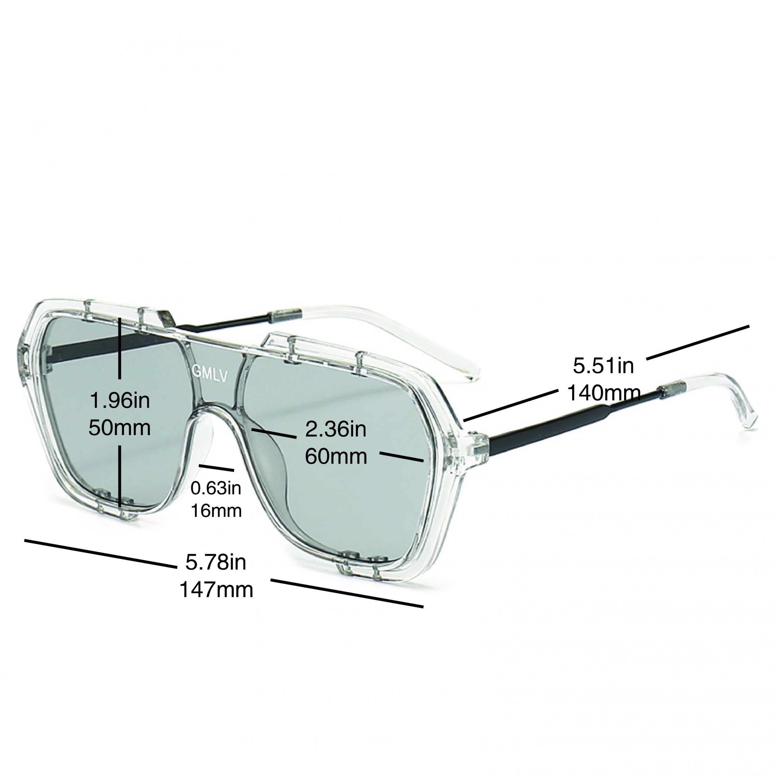 Oversized Square Frame Sunglasses UV400