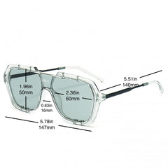 Oversized Square Frame Sunglasses UV400