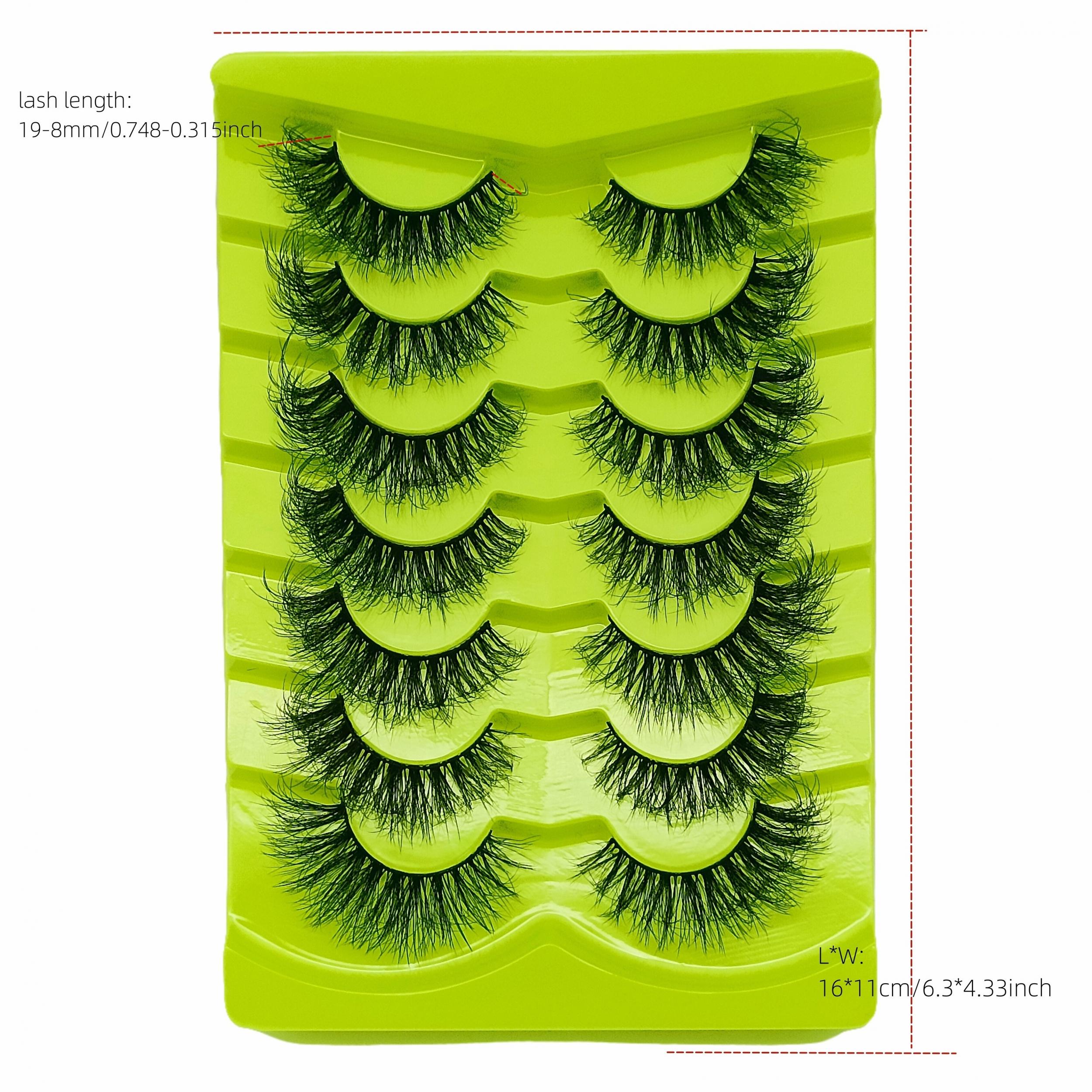 7 Pairs Fairy Style Wispy Cat Eye False Lashes Extension Natural Look