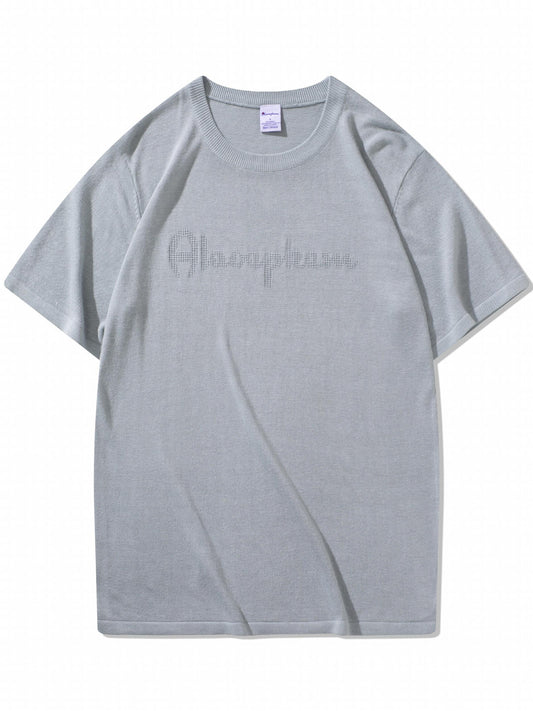 Men's Casual Knitted Crew Neck Short Sleeves Sweaters