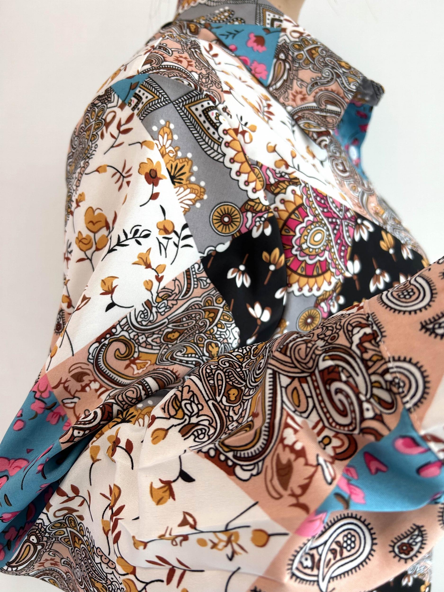  Boho Blouse Women's Plus Paisley Print Button Up Long Sleeve Blouse
