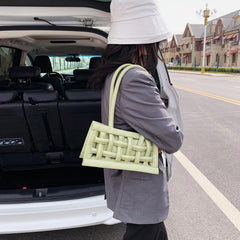Women's Large Capacity Hollow Shoulder Bag Knitted Handbag