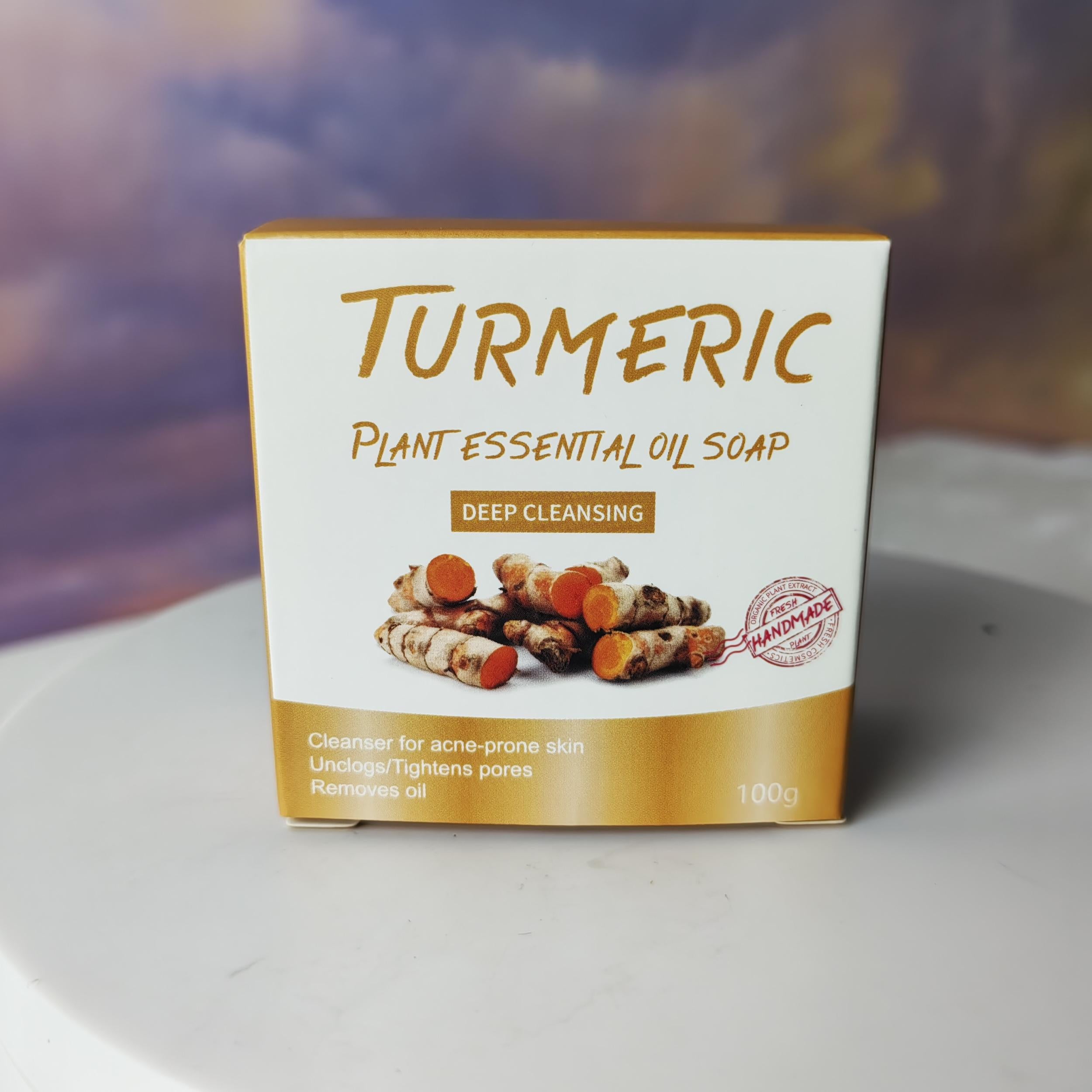 100g Turmeric Exfoliating Facial Soap for Acne Spots Blackheads