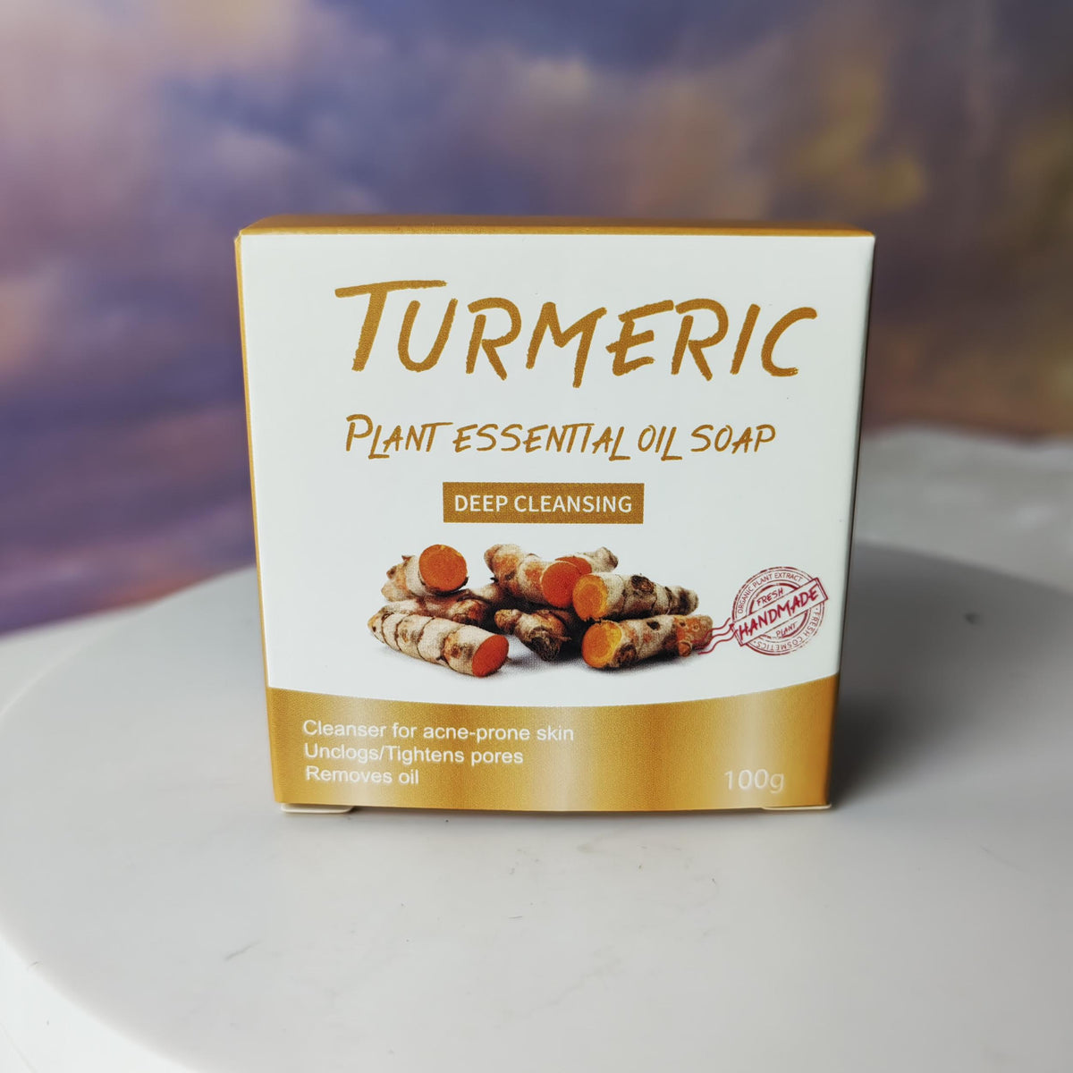 100g Turmeric Exfoliating Facial Soap for Acne Spots Blackheads