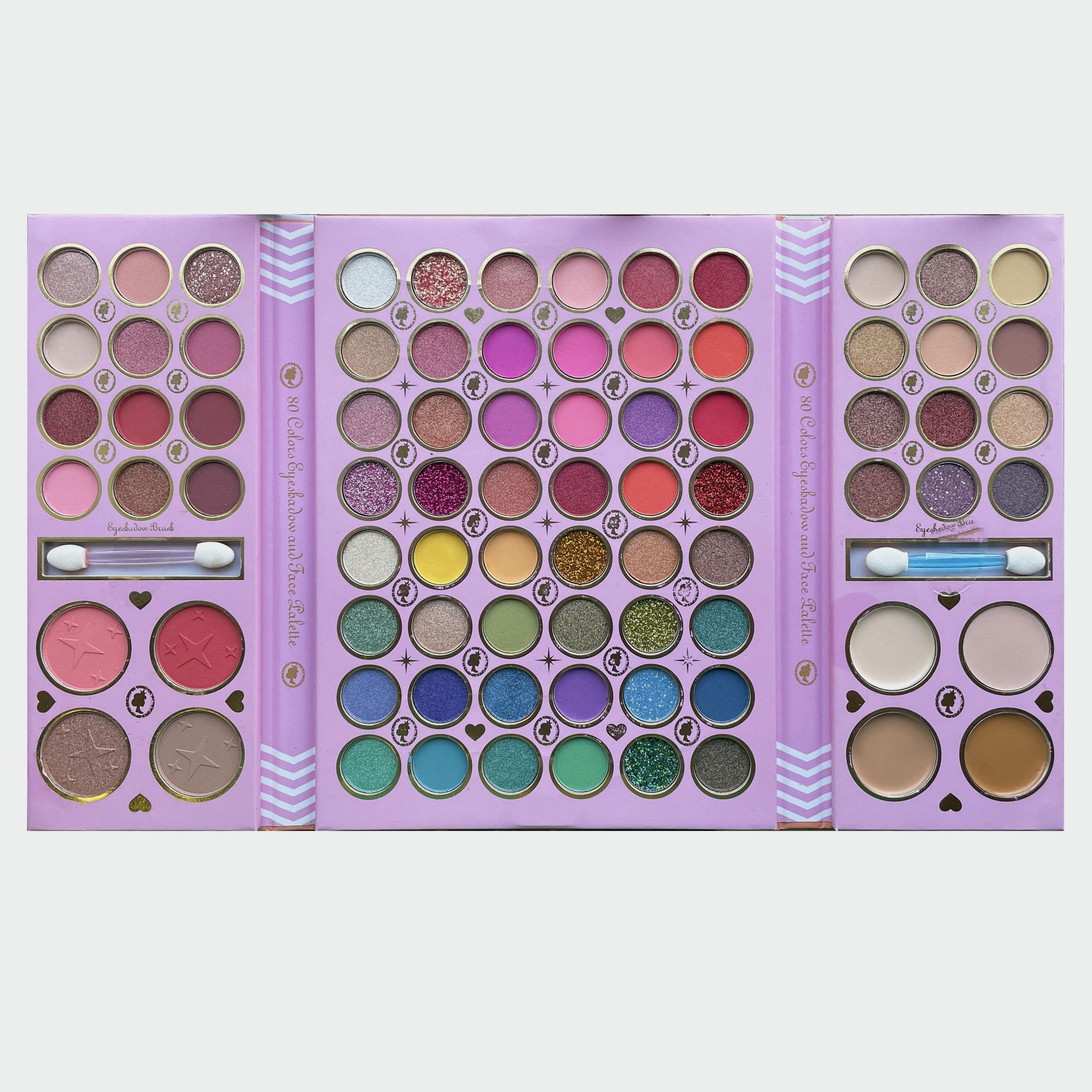 80 Colors Eyeshadow Palette Matte Pearly Blush Concealer 3 In 1