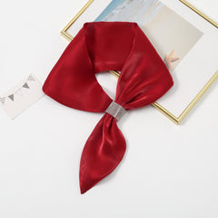 Glitter Sparkly Twilly Scarf Solid Ribbon Neckerchief Skinny Scarf