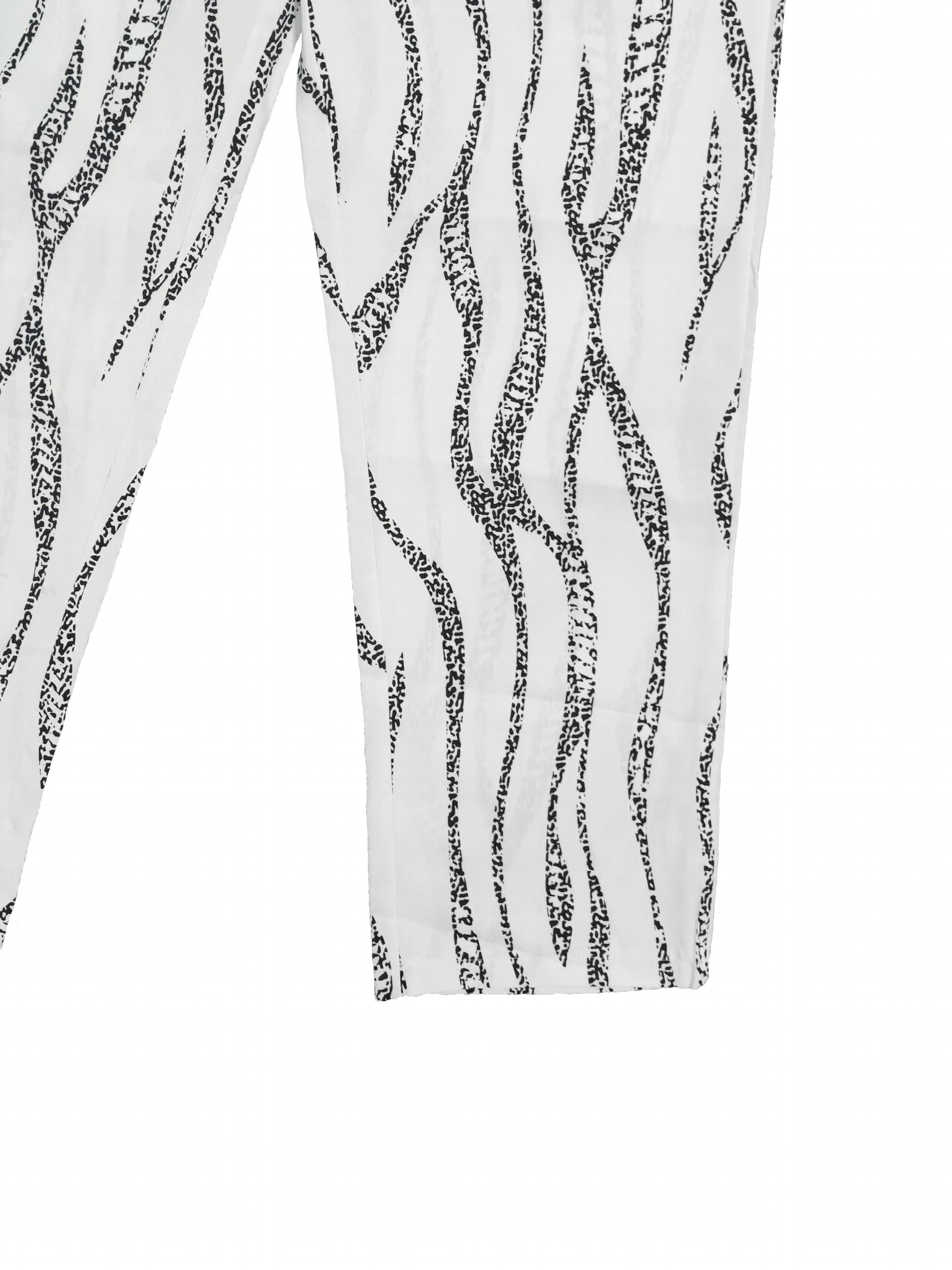  Striped High Rise Straight Leg Pants with Pockets