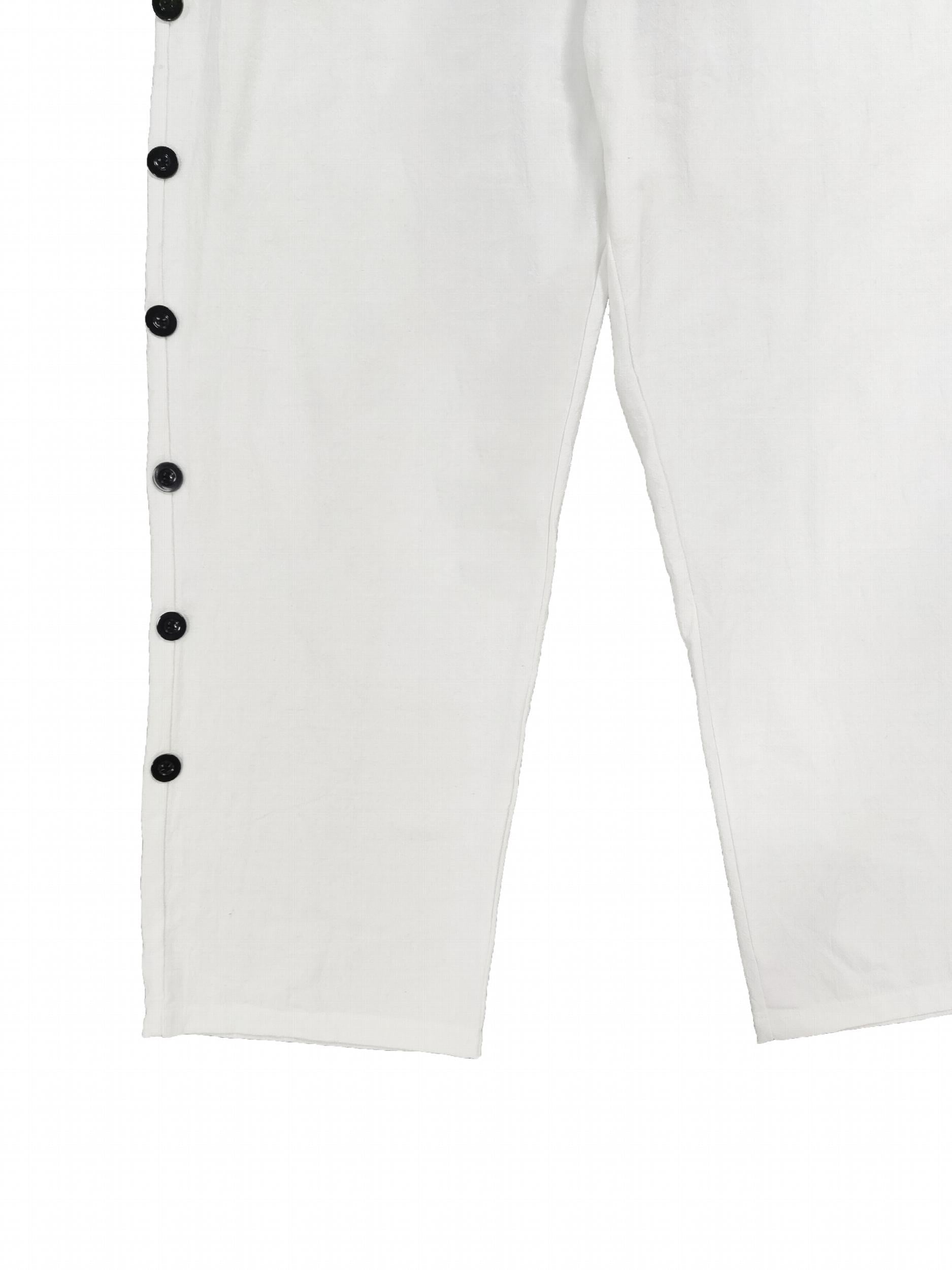 Blue Linen Button-Up Shirt