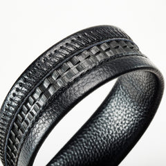ADDIDAISHU Men's Business Automatic Buckle PU Leather Belt