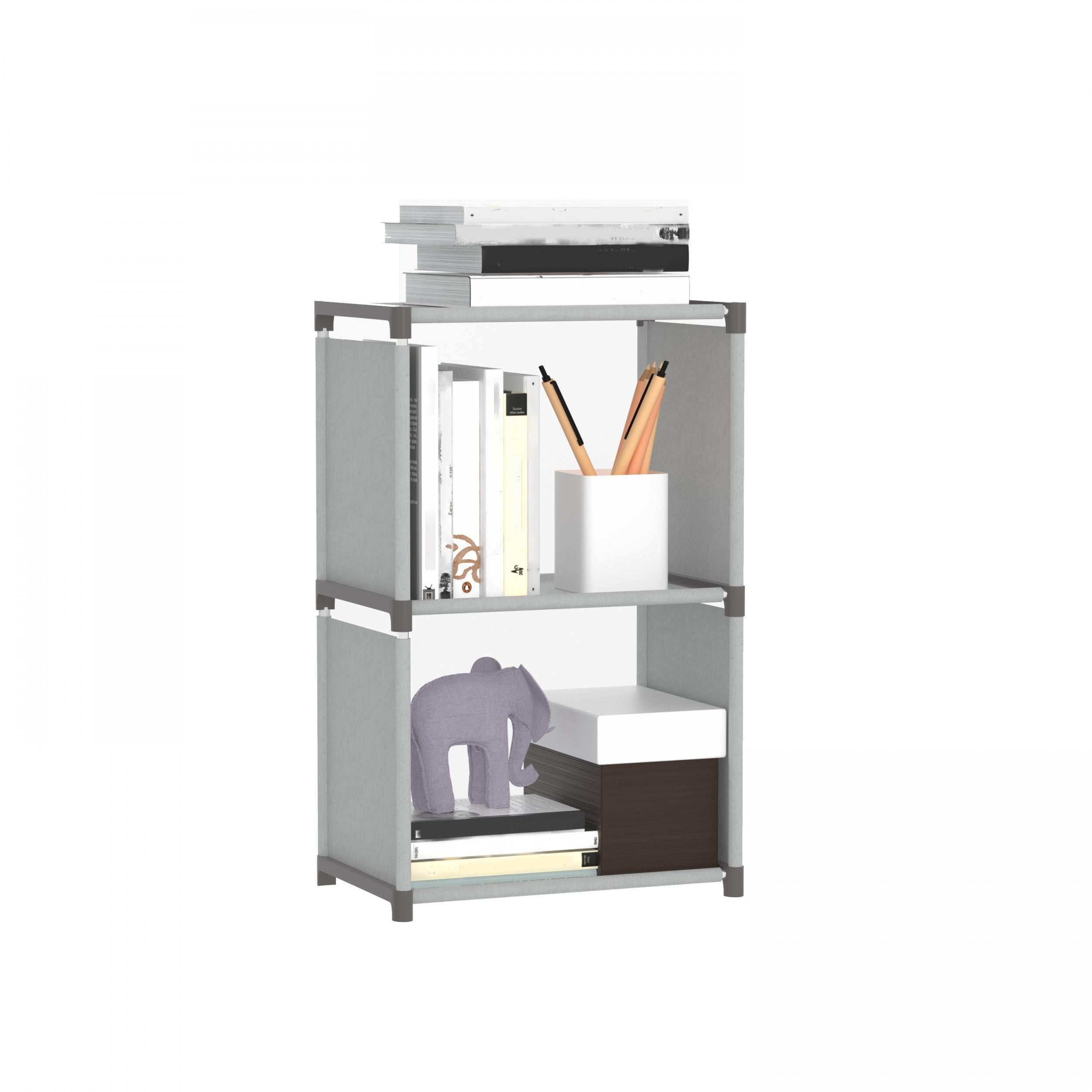 Desktop Bookshelf Foldable Storage Rack Clothes Organizer Wardrobe