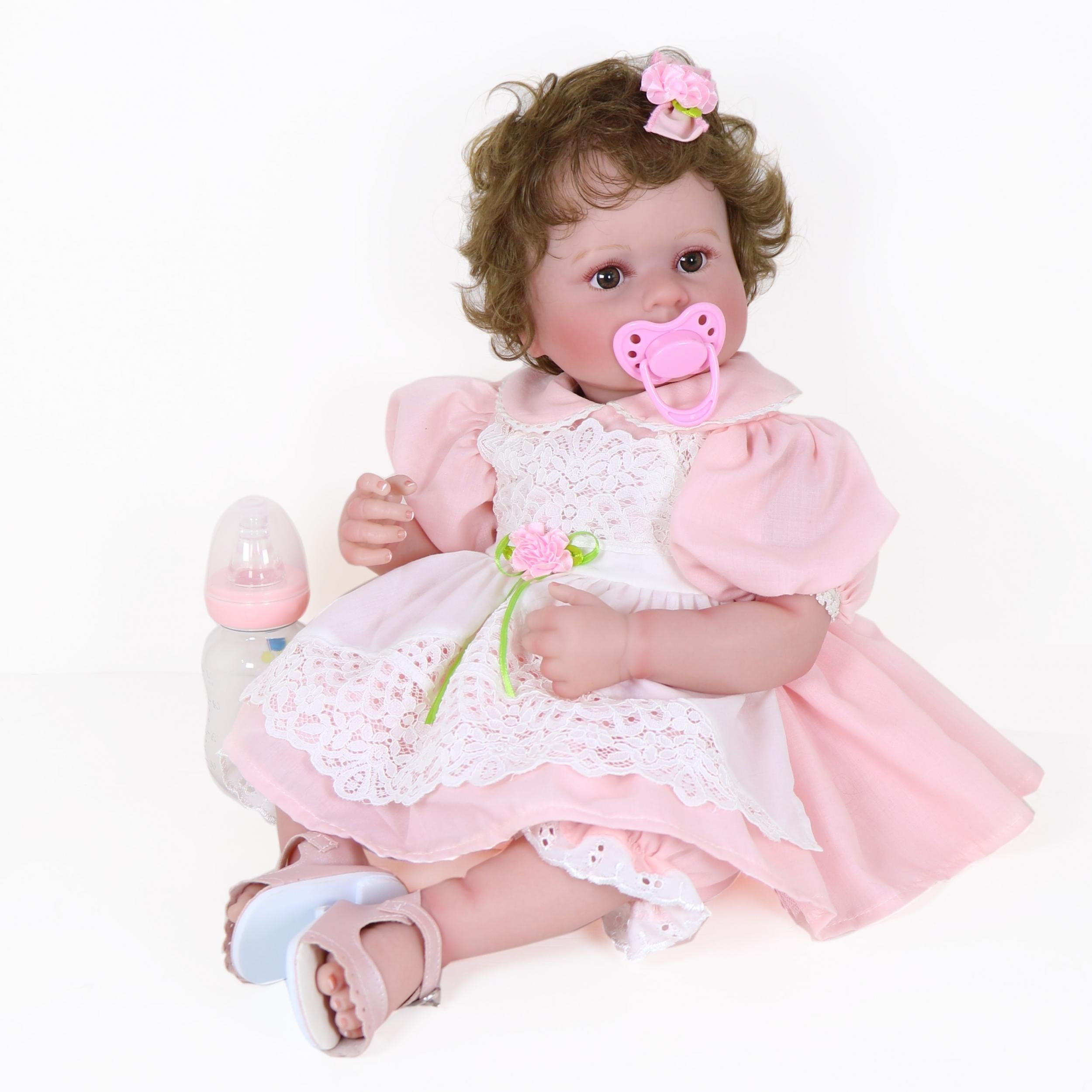 50 8 Cm Little Rose 3D Painted Skin Hand with Lace Skirt