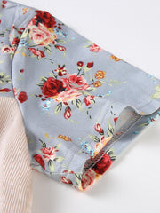 Maternity Casual Floral Graphic T shirt, Summer Breastfeeding