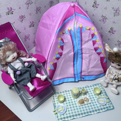 16pcs Dollhouse Decorations Tent Beach Chair Fashionable Camping Accessories