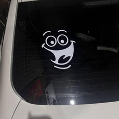 Smiling Face Automotive Motorcycle Button Rv Toilet Stickers