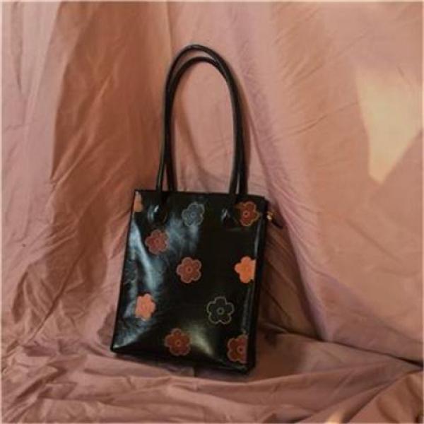 Japanese Pu Leather Flowers Messenger Bag Shoulder Bags