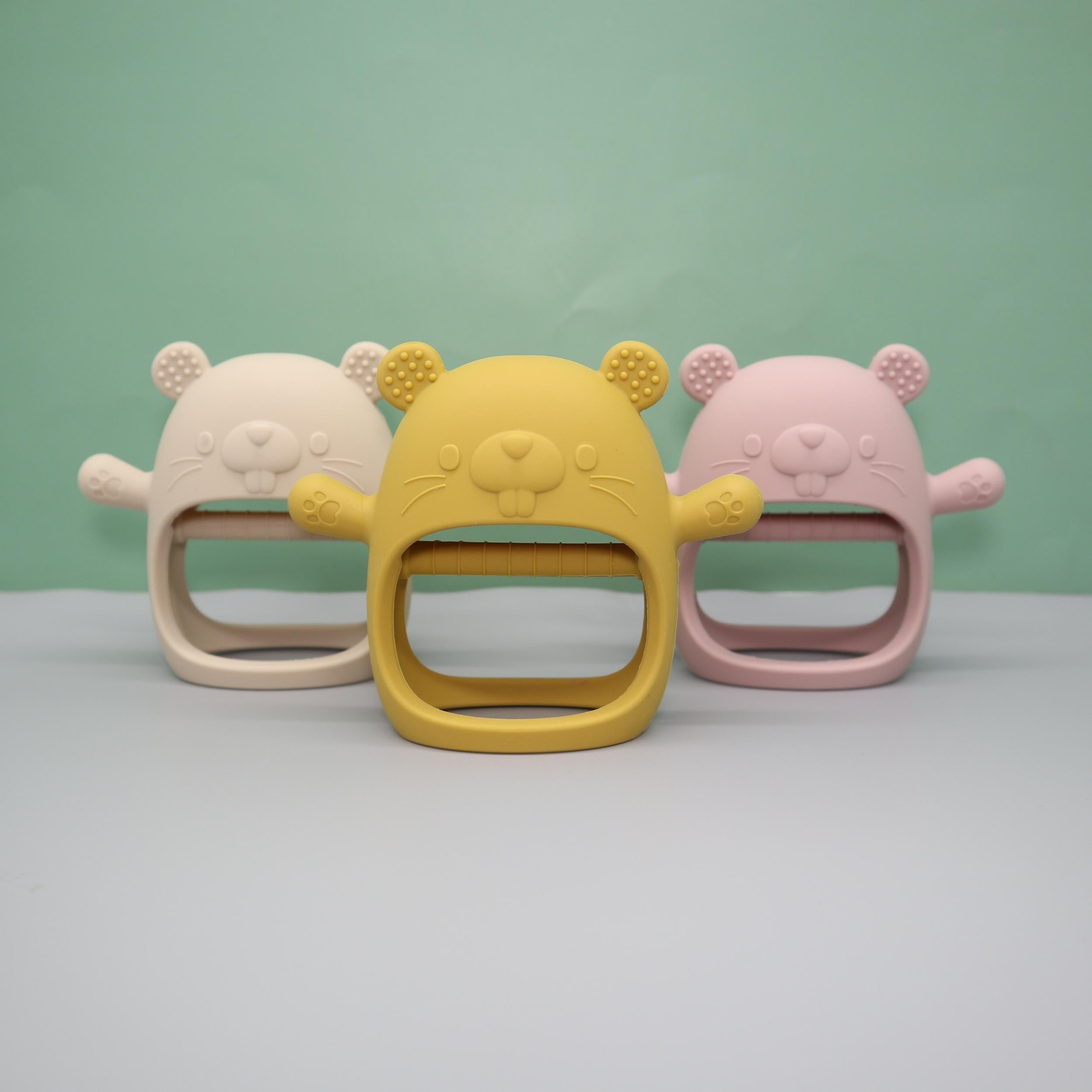 Silicone Teething Toys for Babies Easy Grip Teething Gloves Toys