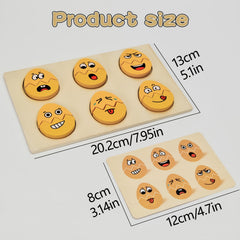 27pcs Egg Shaped Emotional Expression Matching Wooden Puzzle Toys