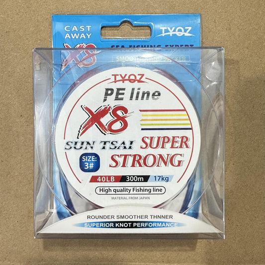 TYOZ 300M 8 Strand Braided Fishing Line High Strength PE X8