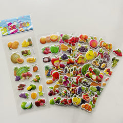 8 Sheets Cartoon Fruit Self Adhesive Stickers for Stationery Scrapbooking