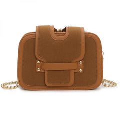 Frosted Small Square Bag Women Three-Layer Shoulder Messenger Chain Bag