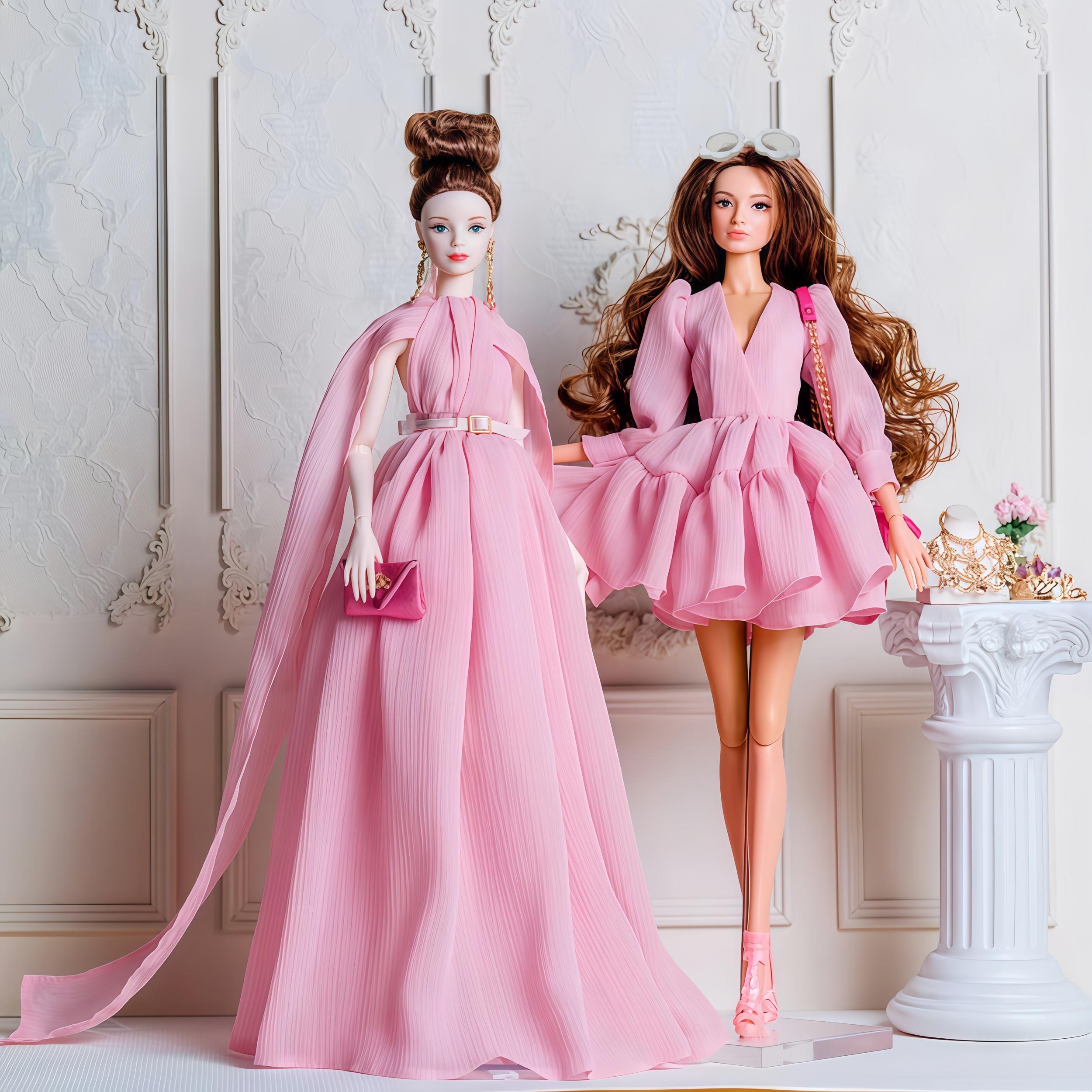 Elegant Long Gown Set with Handbag, Belt & Shoes