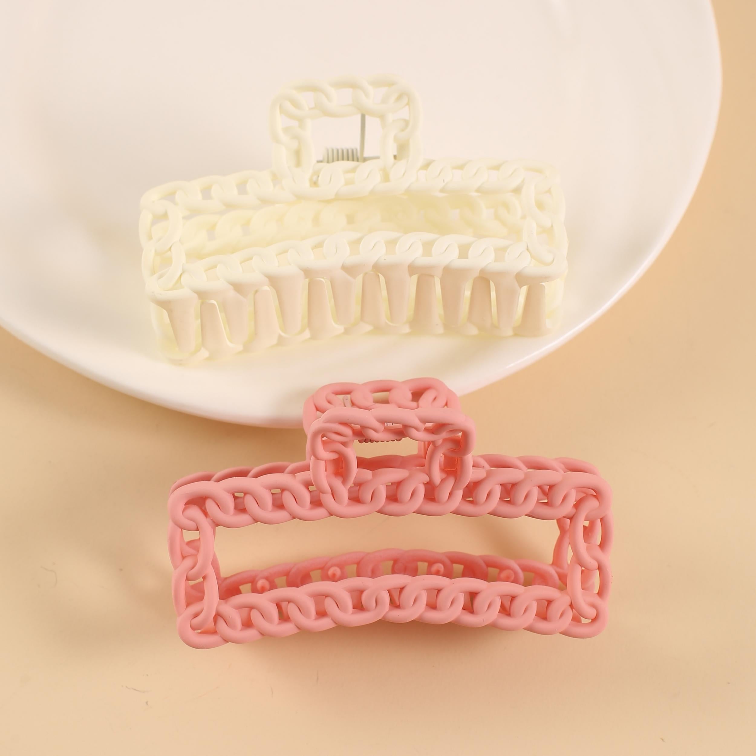 2pcs Matte Banana Clip Hair Claw Styling Accessories