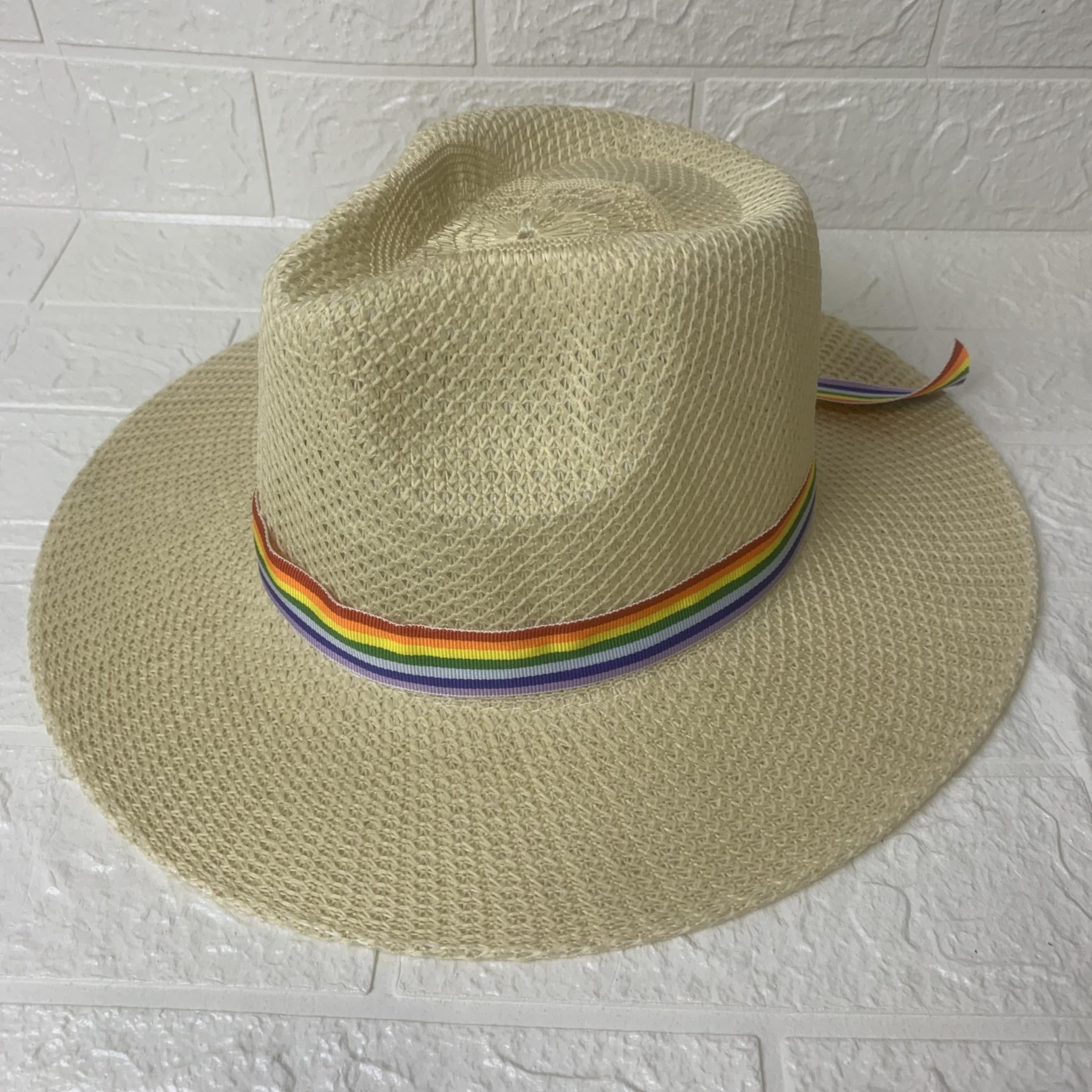 Rainbow Ribbon Summer Sun Hat