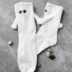 2Pcs Couple Funny Socks w/ Magnetic Dolls