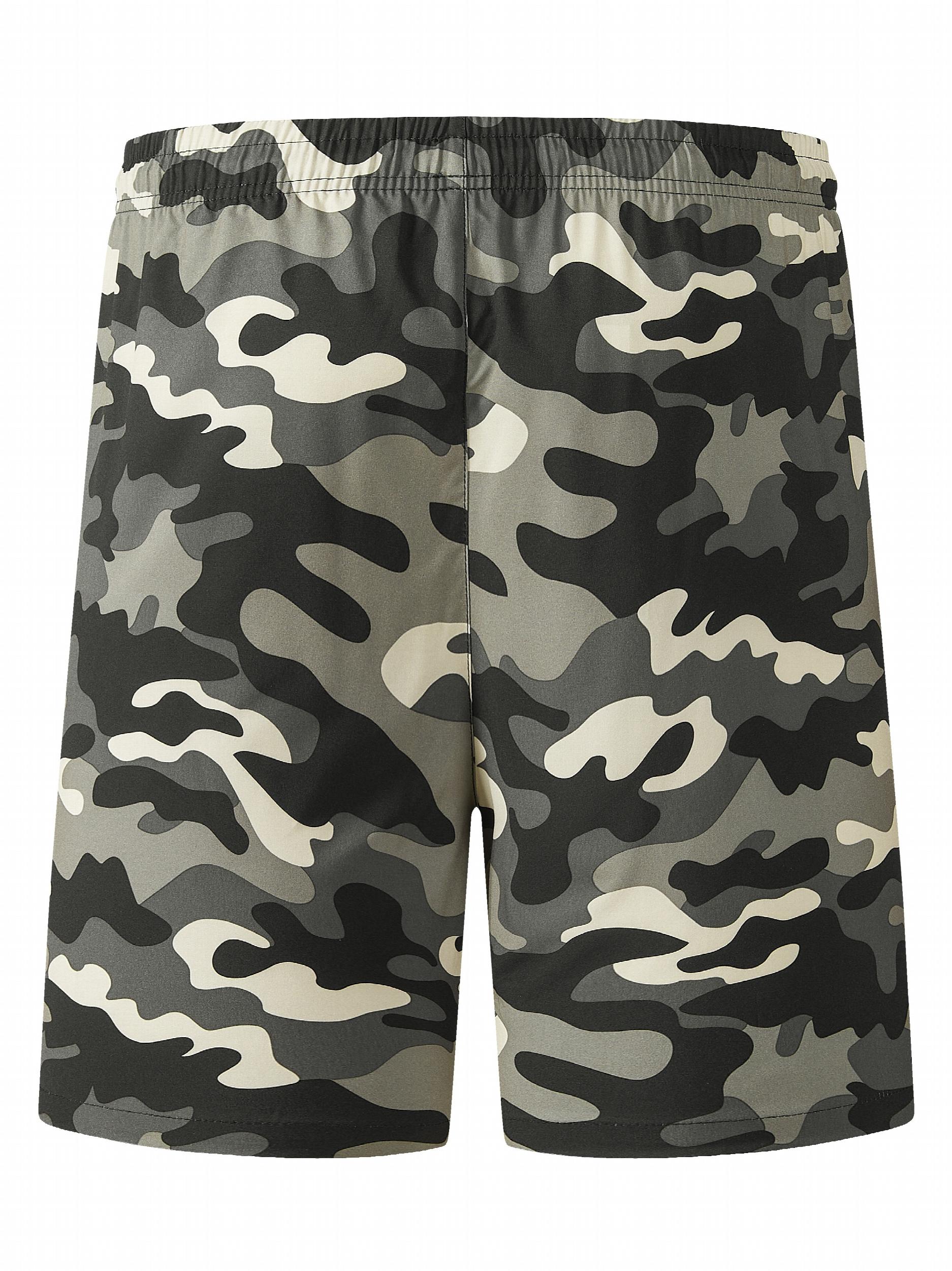Men's Quick Dry Shorts with Zipper Pockets, Summer Drawstring