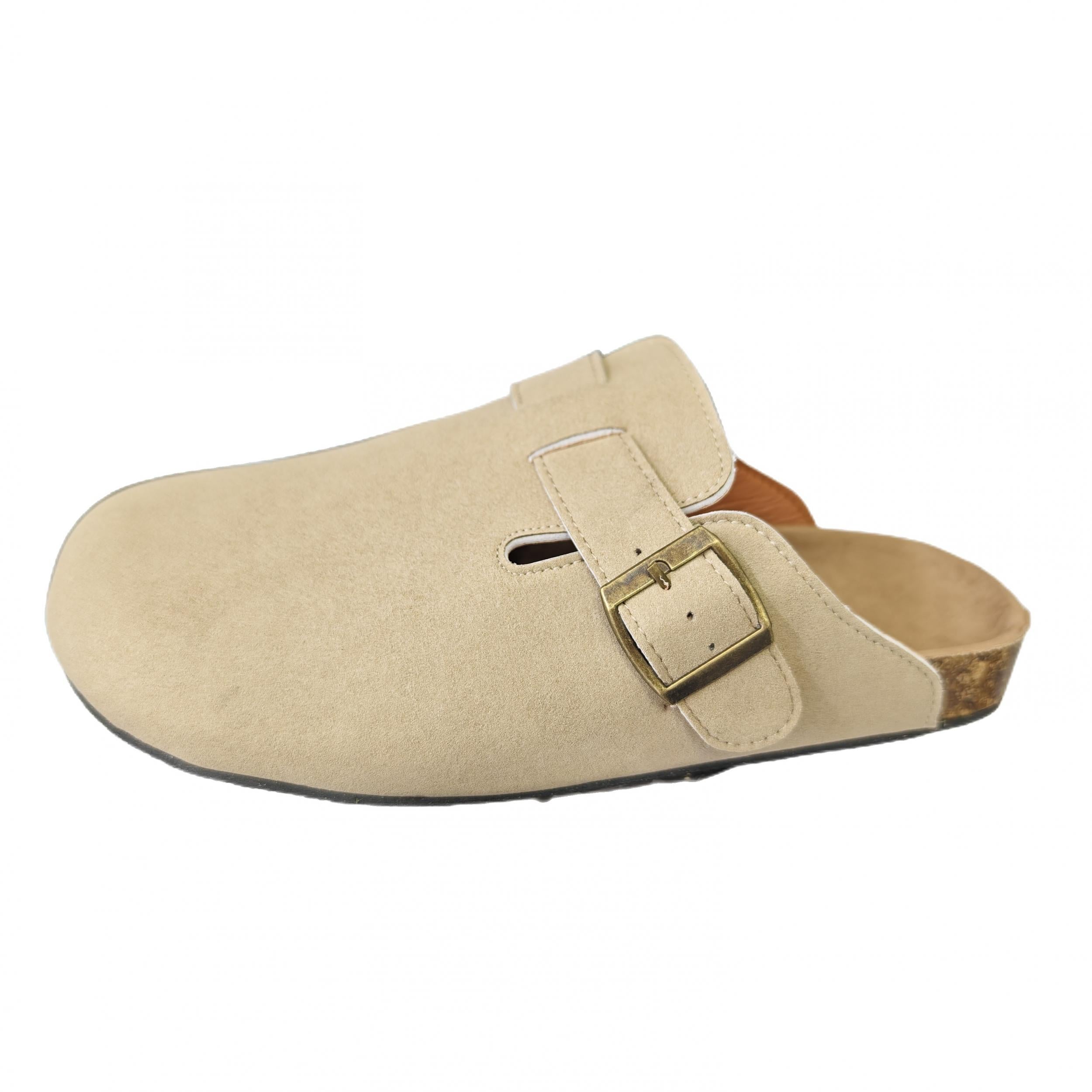Women's Cork Clogs Mules w/ Buckle Strap, Slip On Shoes