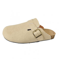 Women's Cork Clogs Mules w/ Buckle Strap, Slip On Shoes