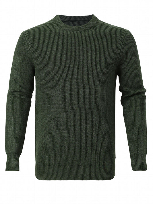 Men's Warm Knitted Sweater High Stretch Pullover for Fall Winter