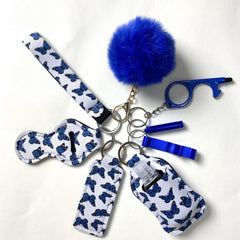 Self Defense Keychain Set - 9pcs Safety Keychains For Men Women Kids