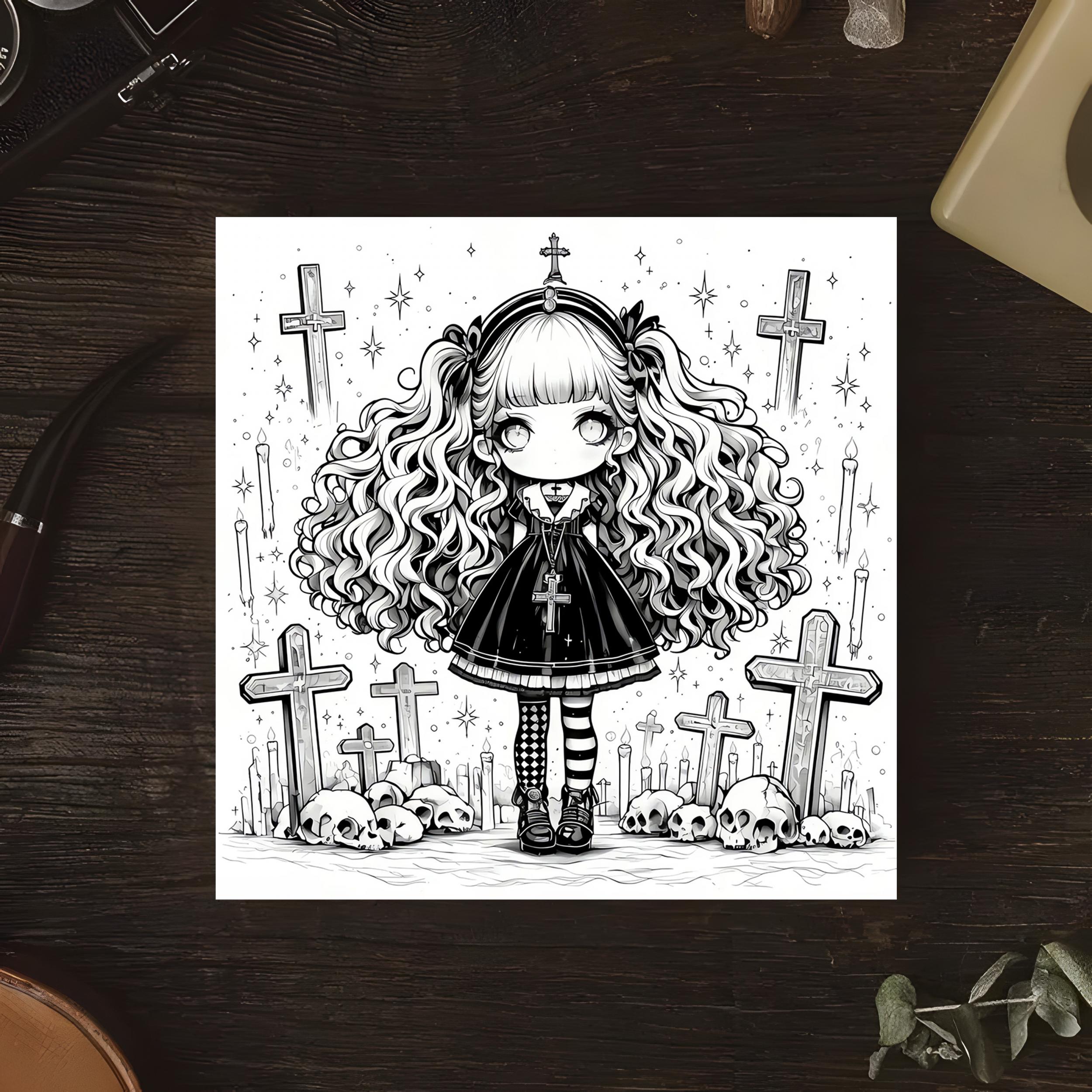 Gothic Coloring Book - 22 Pages - Thickened Paper - Unique Cover