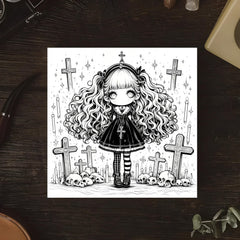 Gothic Coloring Book - 22 Pages - Thickened Paper - Unique Cover