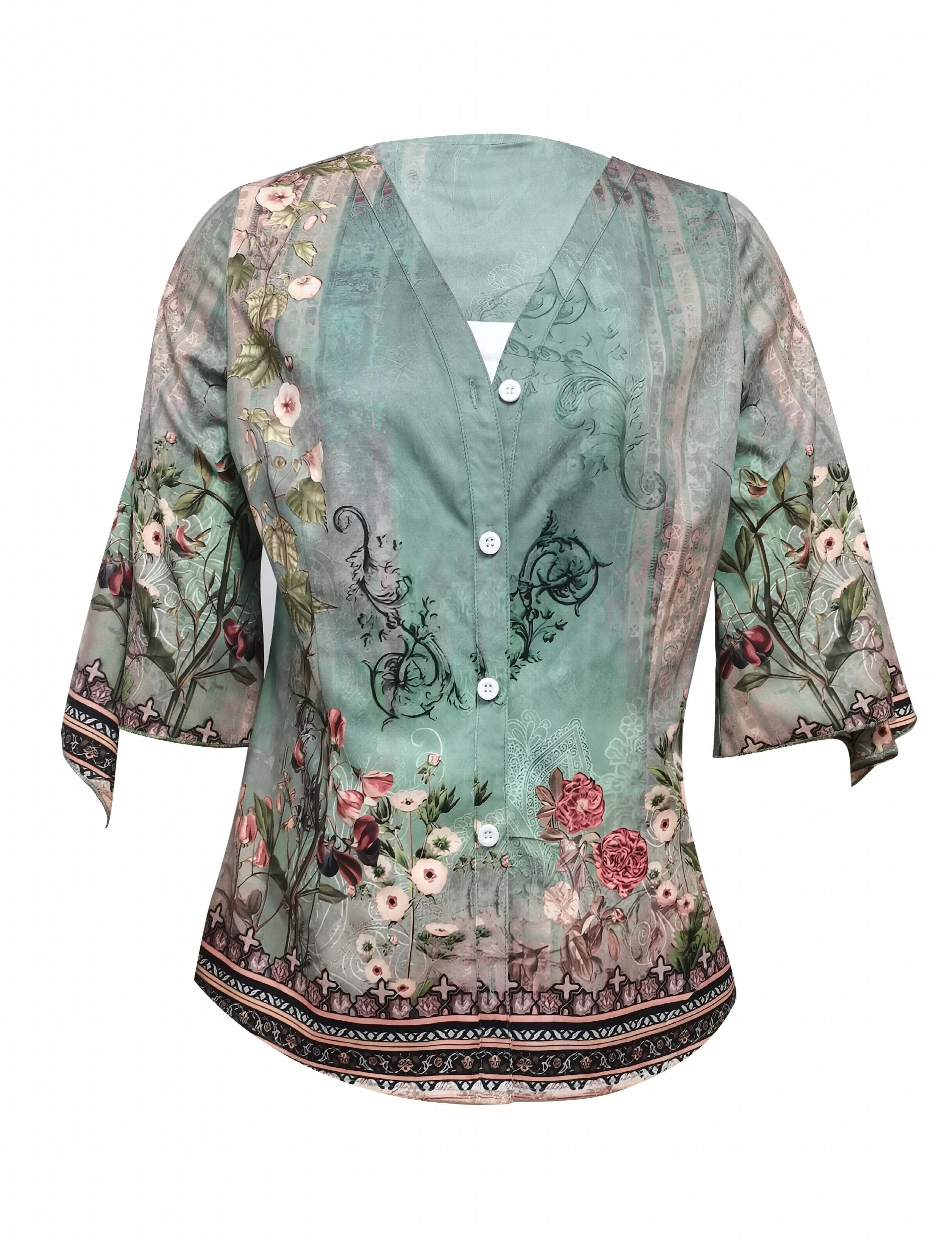 Floral Print Cardigan & Solid Cami Top Set
